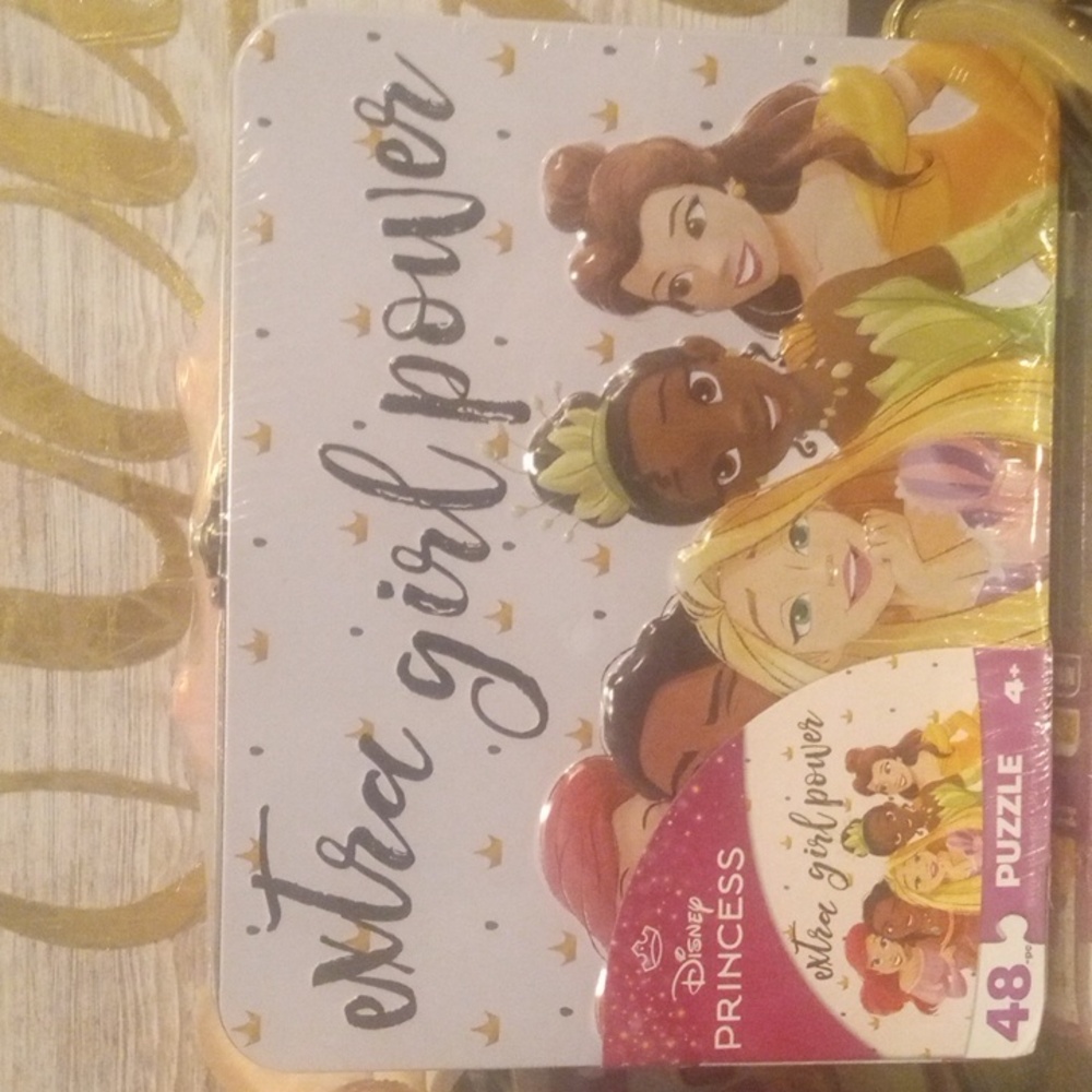 Disney Princess Puzzle with Gold and Purple Accents